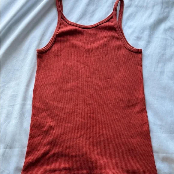 Red Tank Top with Graphic Print - Picture 3 of 3